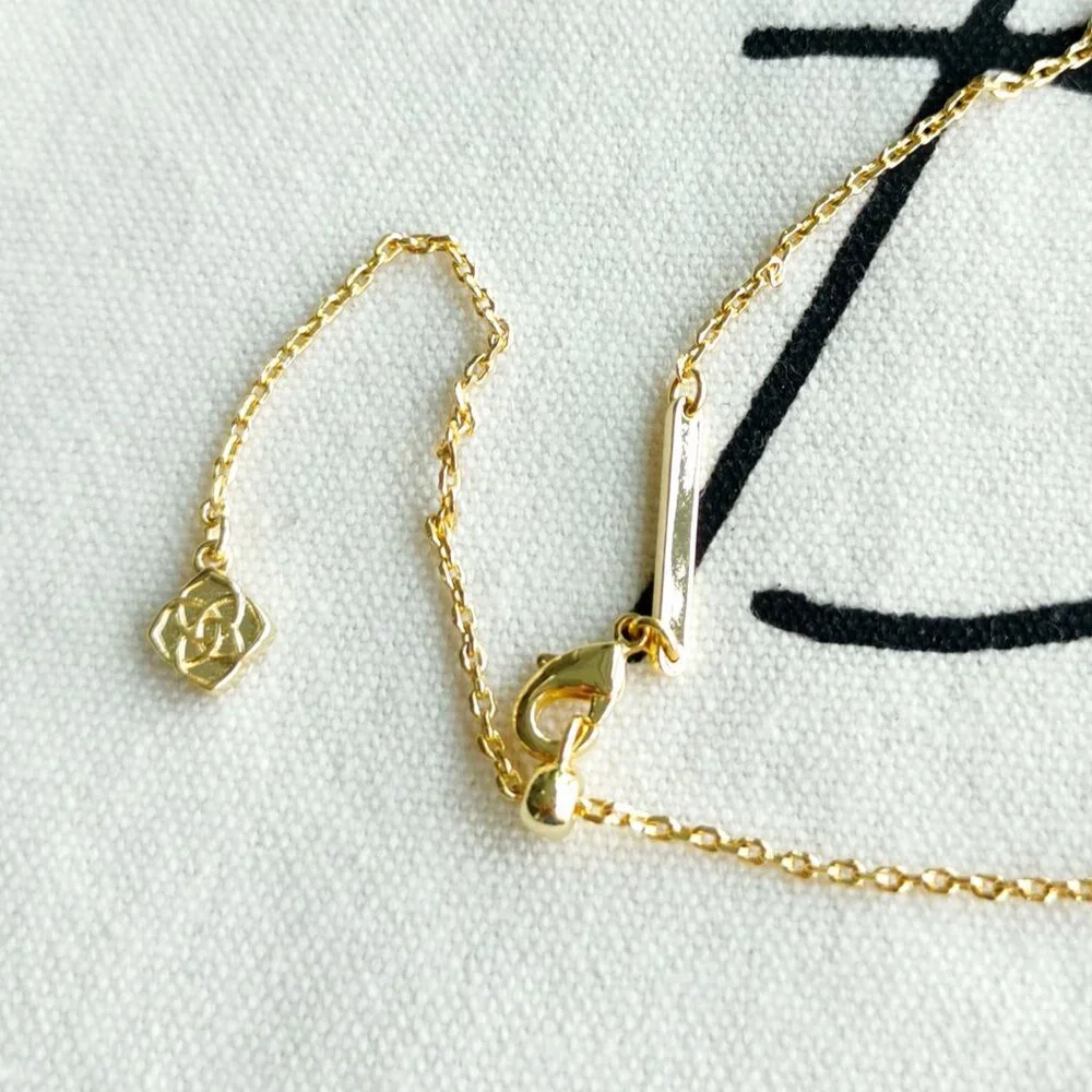 Kendra Scott Bow Necklace - Krista - White Mix Gold - Picture 4 of 4